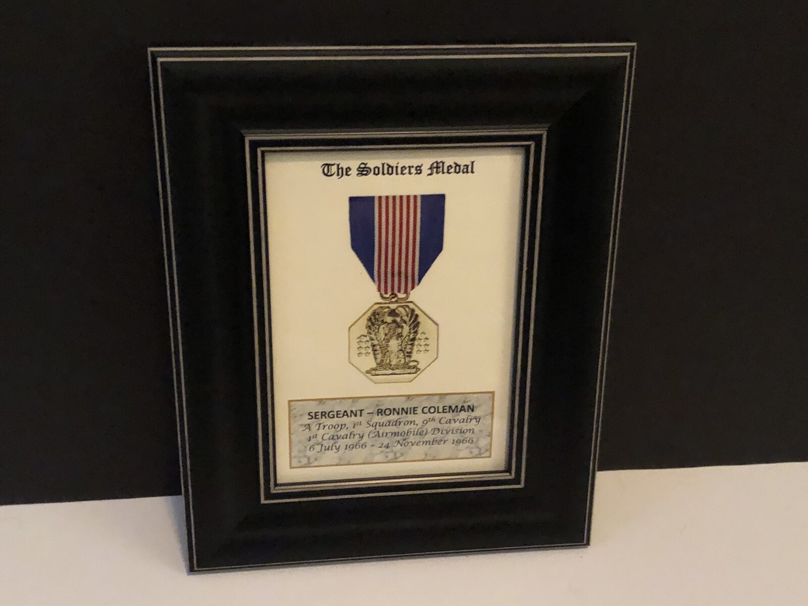 THE SOLDIERS MEDAL ~ Beautiful 5×7 Medal Print with Rank, Name, Unit, etc.