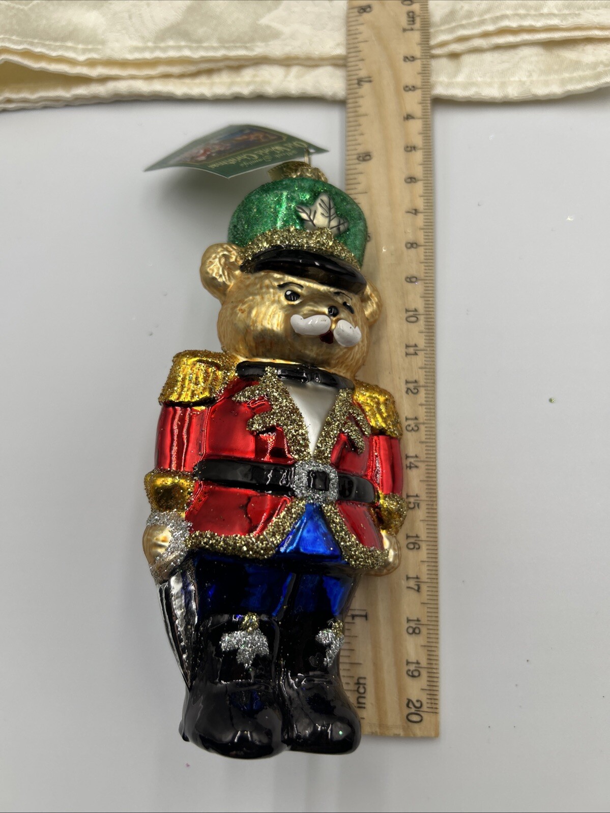Old World Christmas Nutcracker Bear Glass Ornament New Old Stock Retired