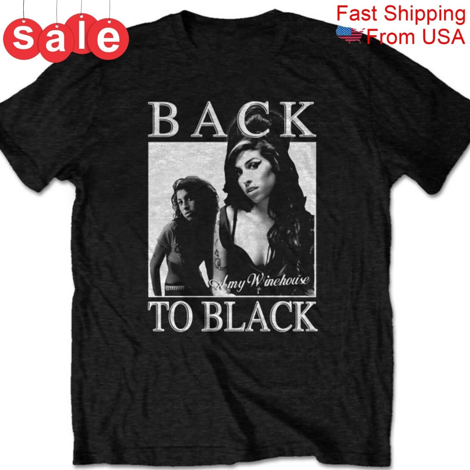 New Amy Winehouse Back to Black Gift For Fans Unisex S-5XL Shirt 1LU1261