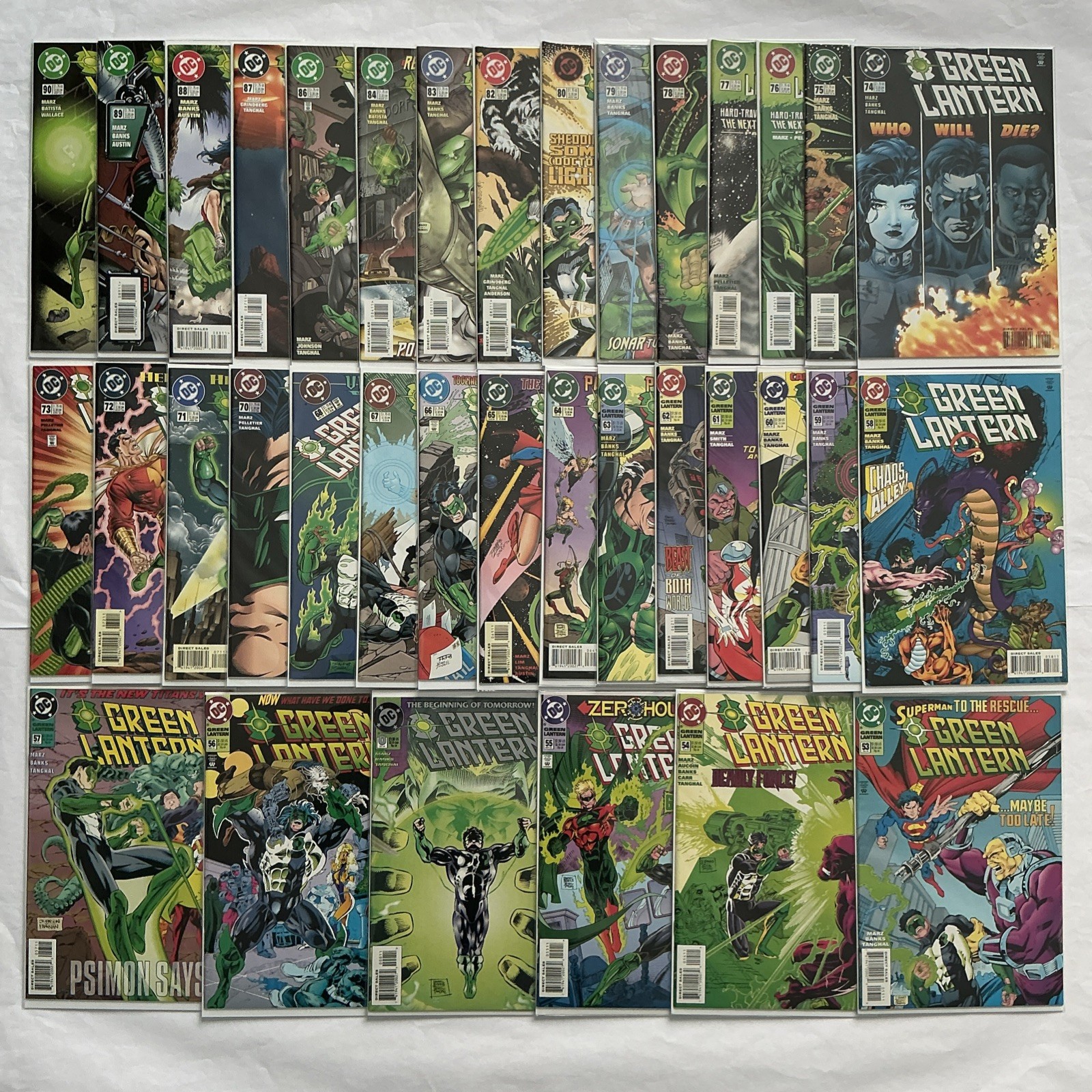 Green Lantern 1994 #0 53-68, 70-80, 82-84, 86-90 VF+ Avg Lot Of 36 DC – Read