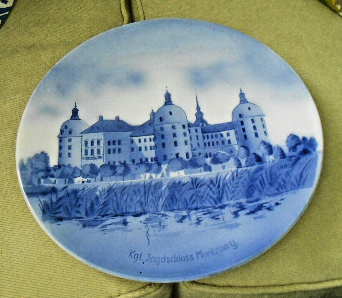 Delft Plate Charger 1919 Dresden Moritzburg Castle Germany