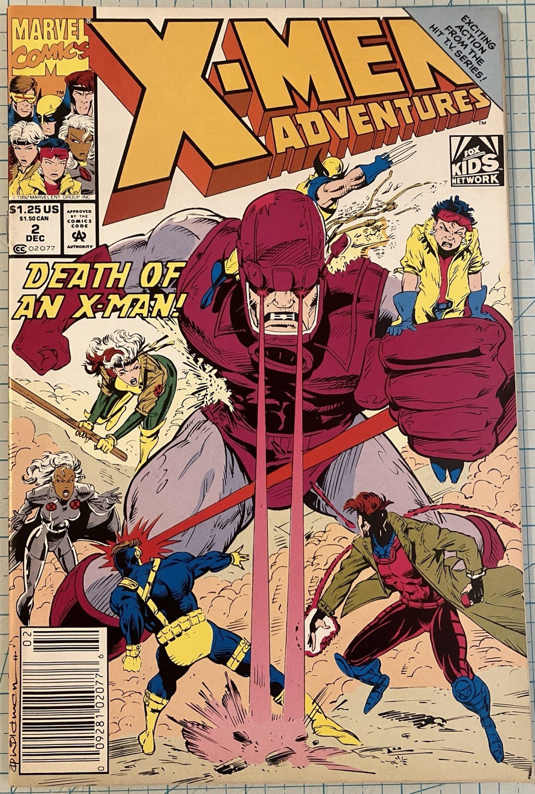 X-Men Adventures #2 VF+/NM- Newsstand Andrew Wildman Cover 1992 Marvel Comics