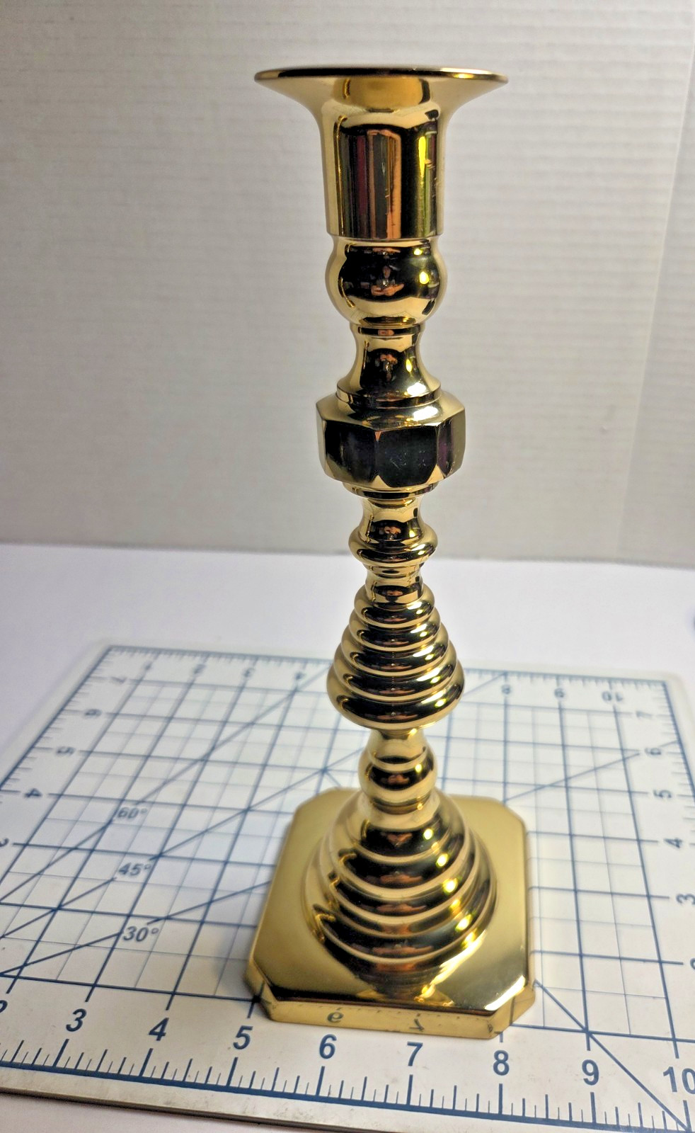Baldwin Brass Beehive Matching Candlesticks 9.25” Tall Heavy Set Of Two Vintage