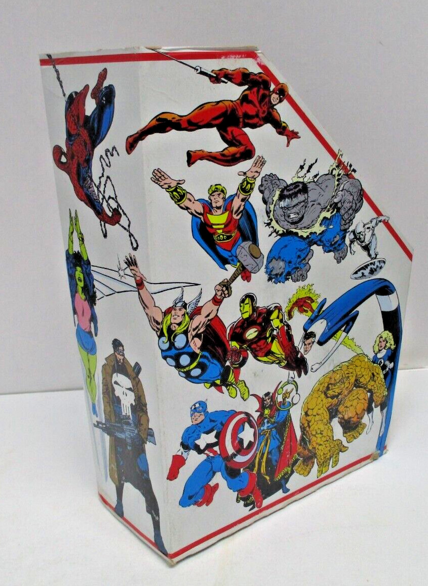 1990 MARVEL Comics (1) STORAGE FILE Cardboard BOX Vintage Supplies CM2762