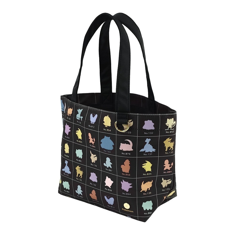 Pokemon Colorful Silhouette Tote Bag, 11.8″ Wide, Cotton/Polyester Blend