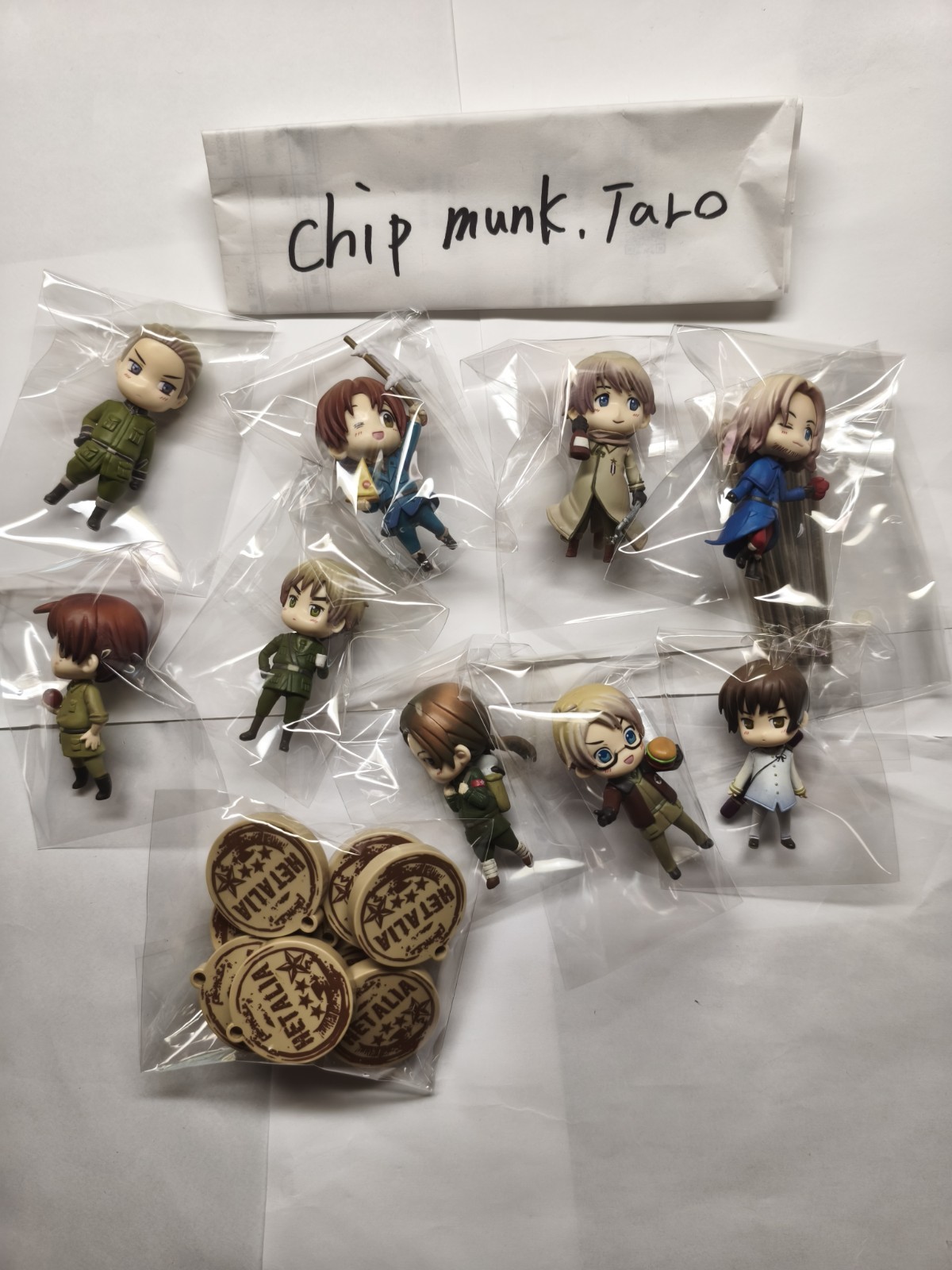 Hetalia Axis Powers One coin mini figure Vol 1 complete set of 9 about 5cm