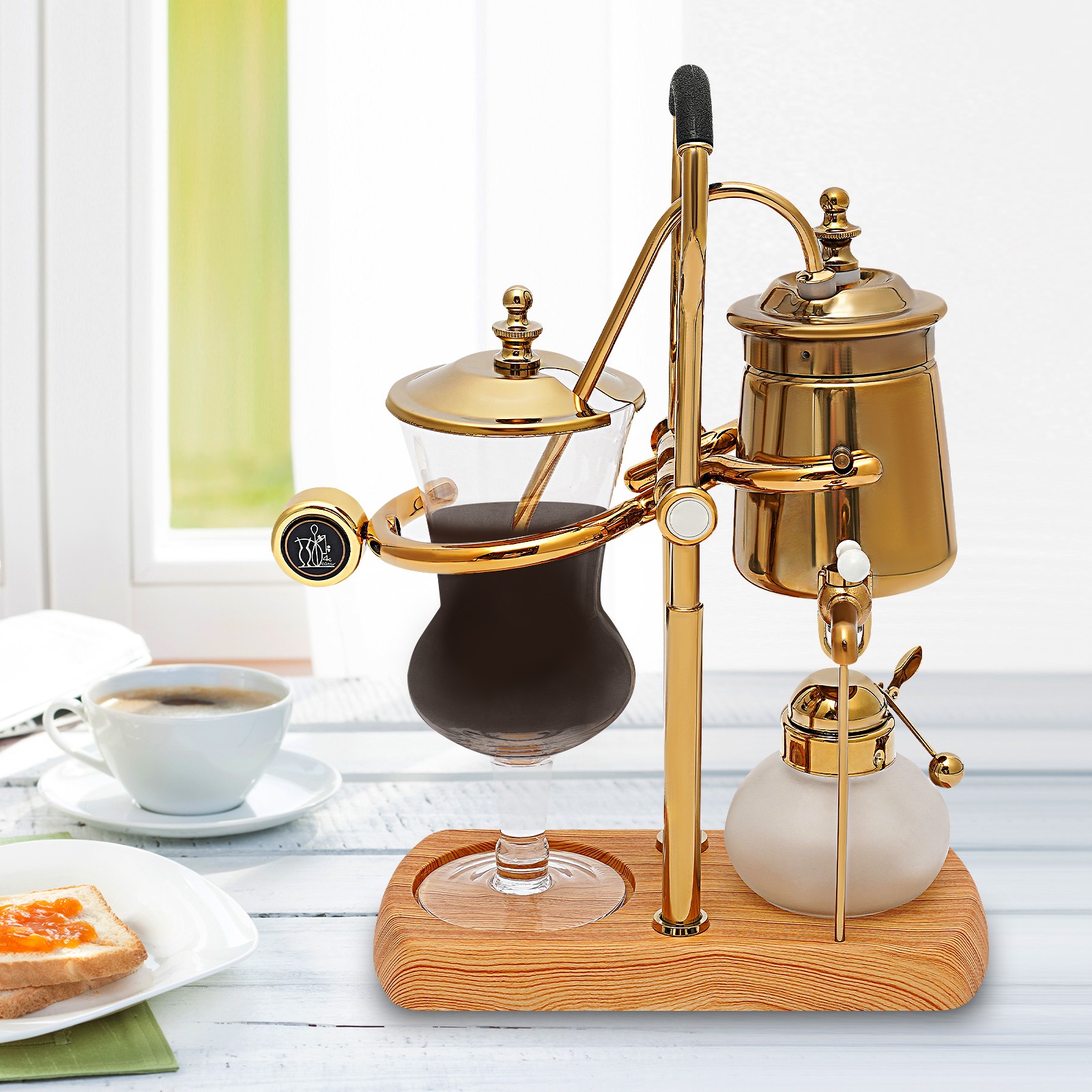 15OZ Royal Belgian Belgium Balance Syphon Coffee Maker Siphon Brewer Golden