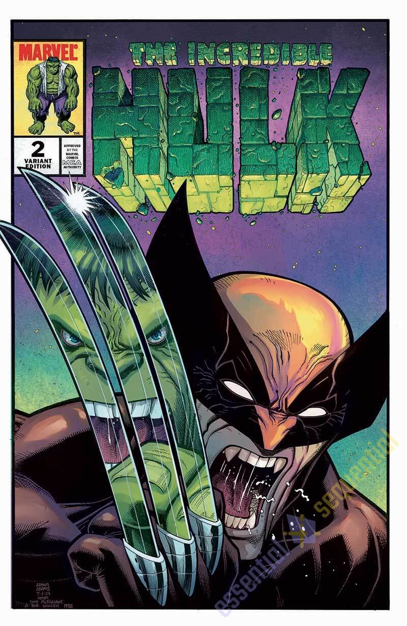 WOLVERINE #2 ARTHUR ADAMS NYCC HULK 340 HOMAGE VARIANT ☪