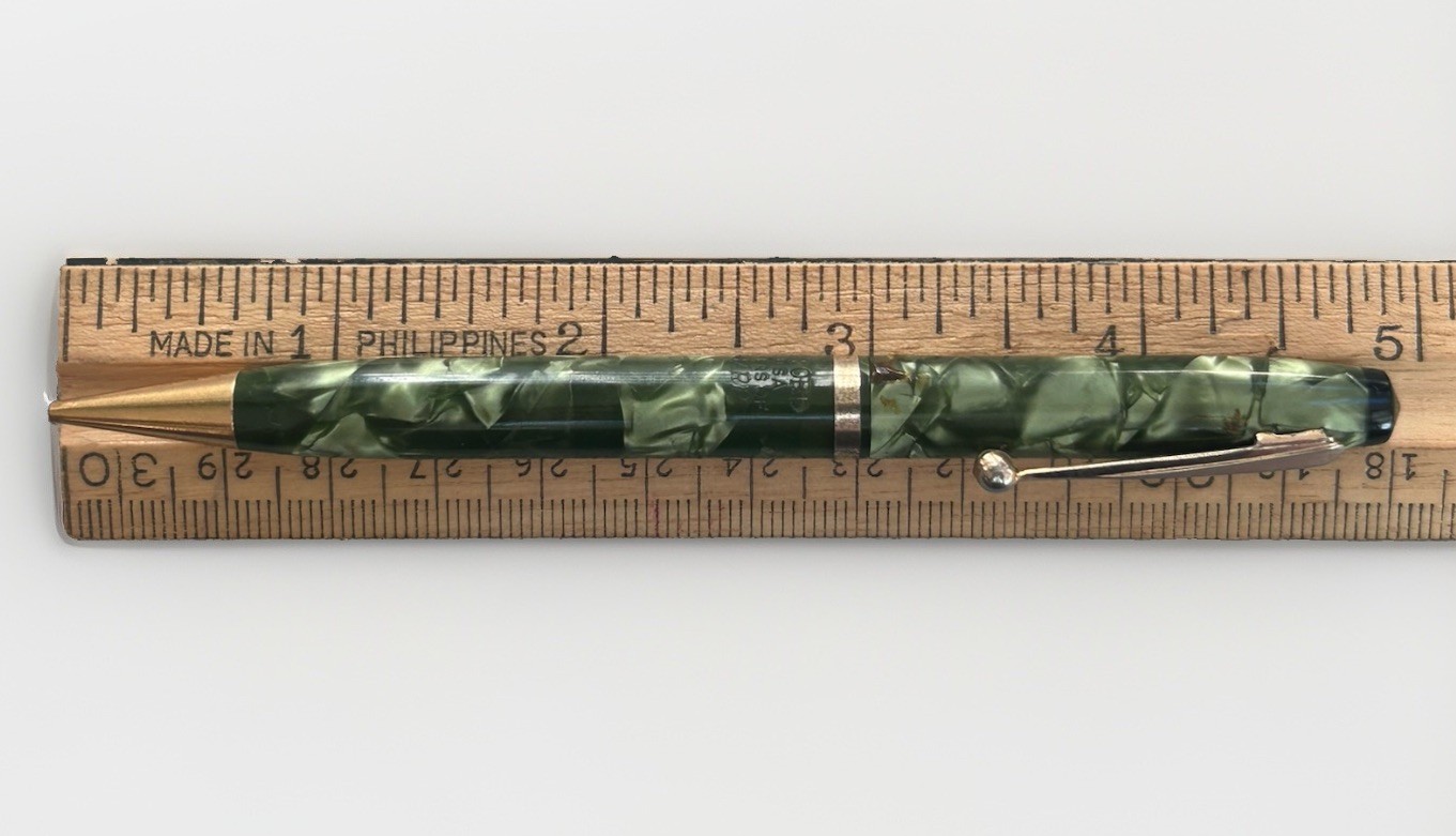 Vintage WAHL OXFORD Pearl Green Celluloid MECHANICAL Lead PENCIL By Eversharp