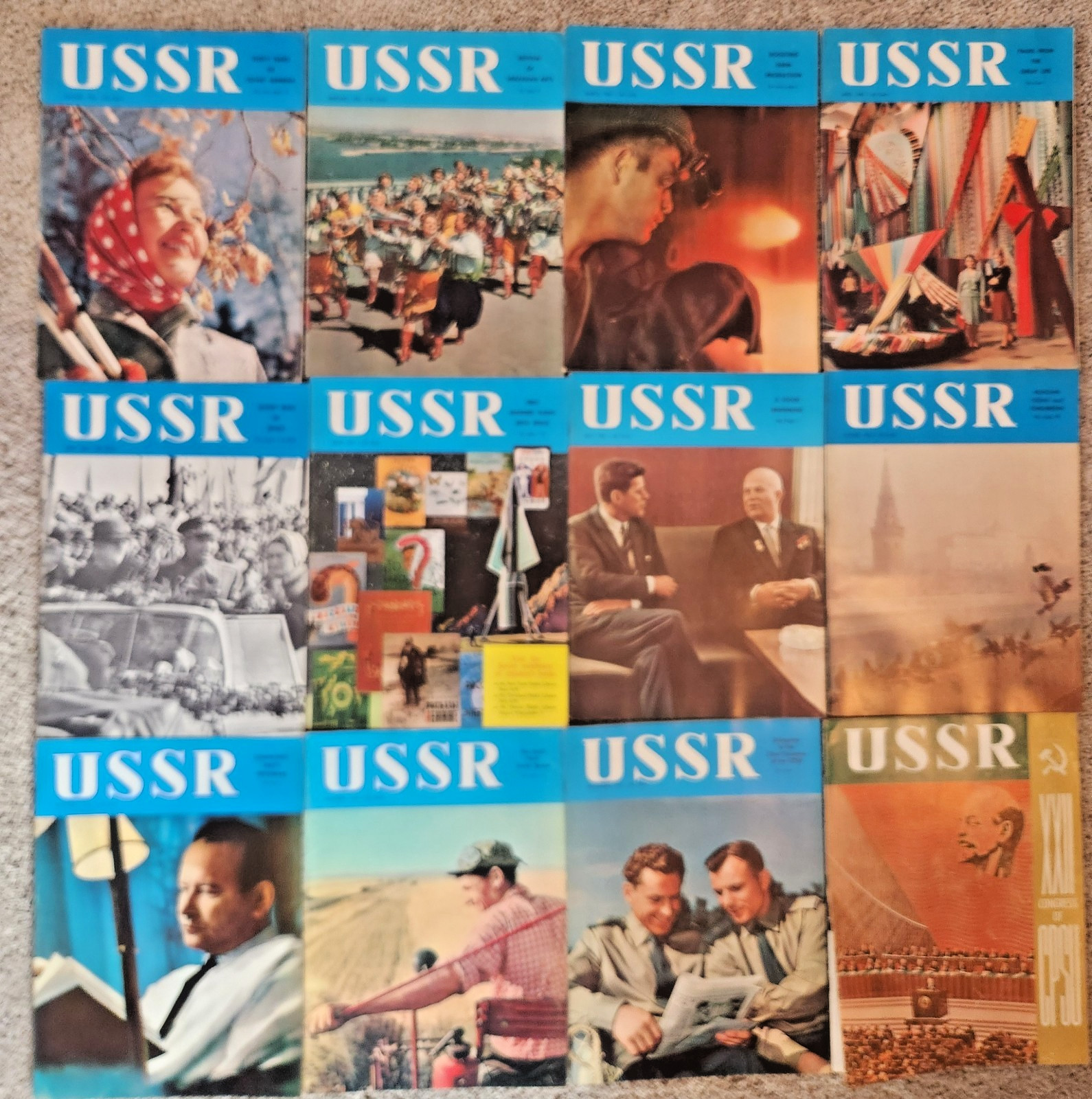 USSR SOVIET LIFE MAGAZINE VINTAGE 1961 COMPLETE YEAR 12 IRON CURTAIN RUSSIA FN