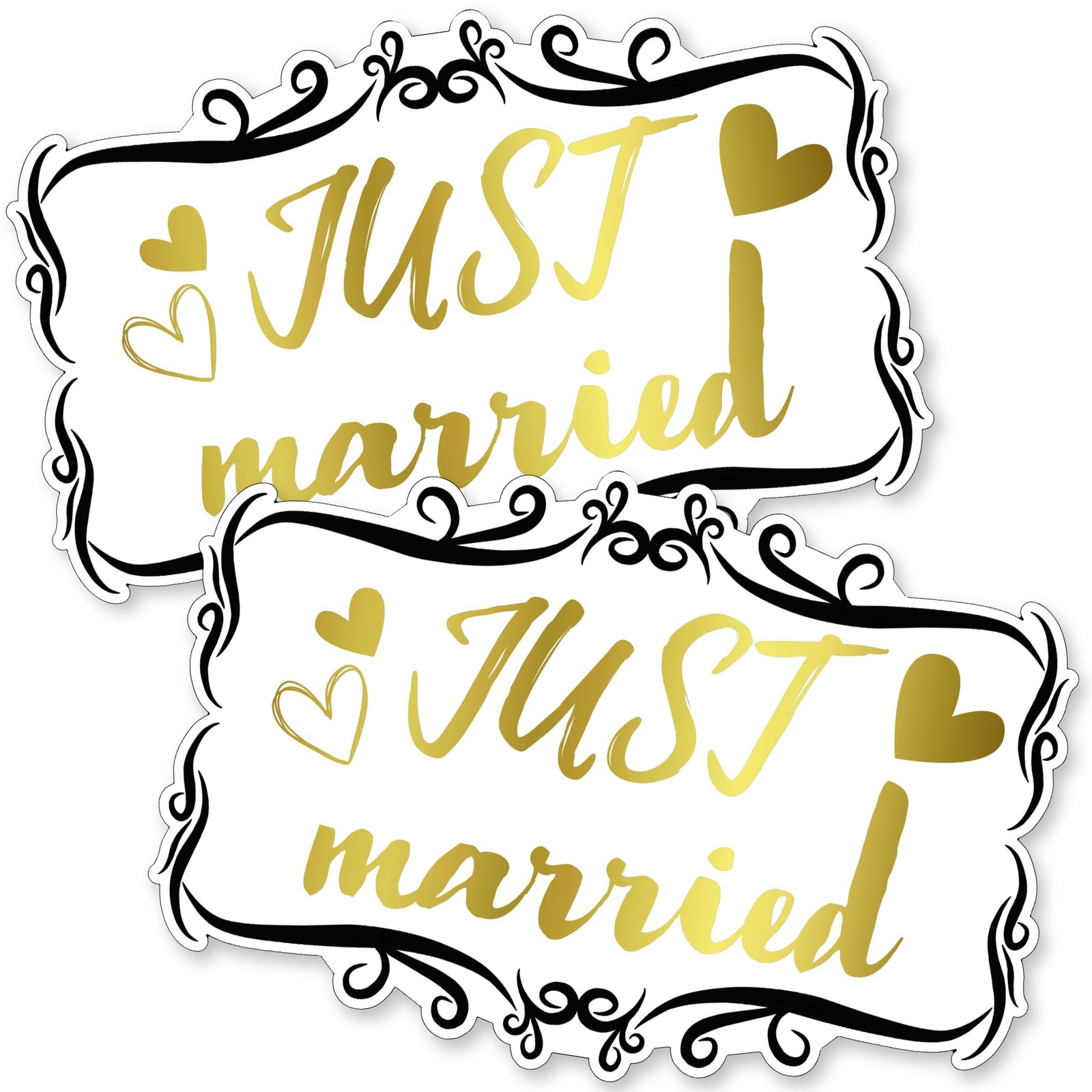 Decorative Car Magnet for Honeymoon or Wedding, Just Married, 14 x 9.5-Inch, …