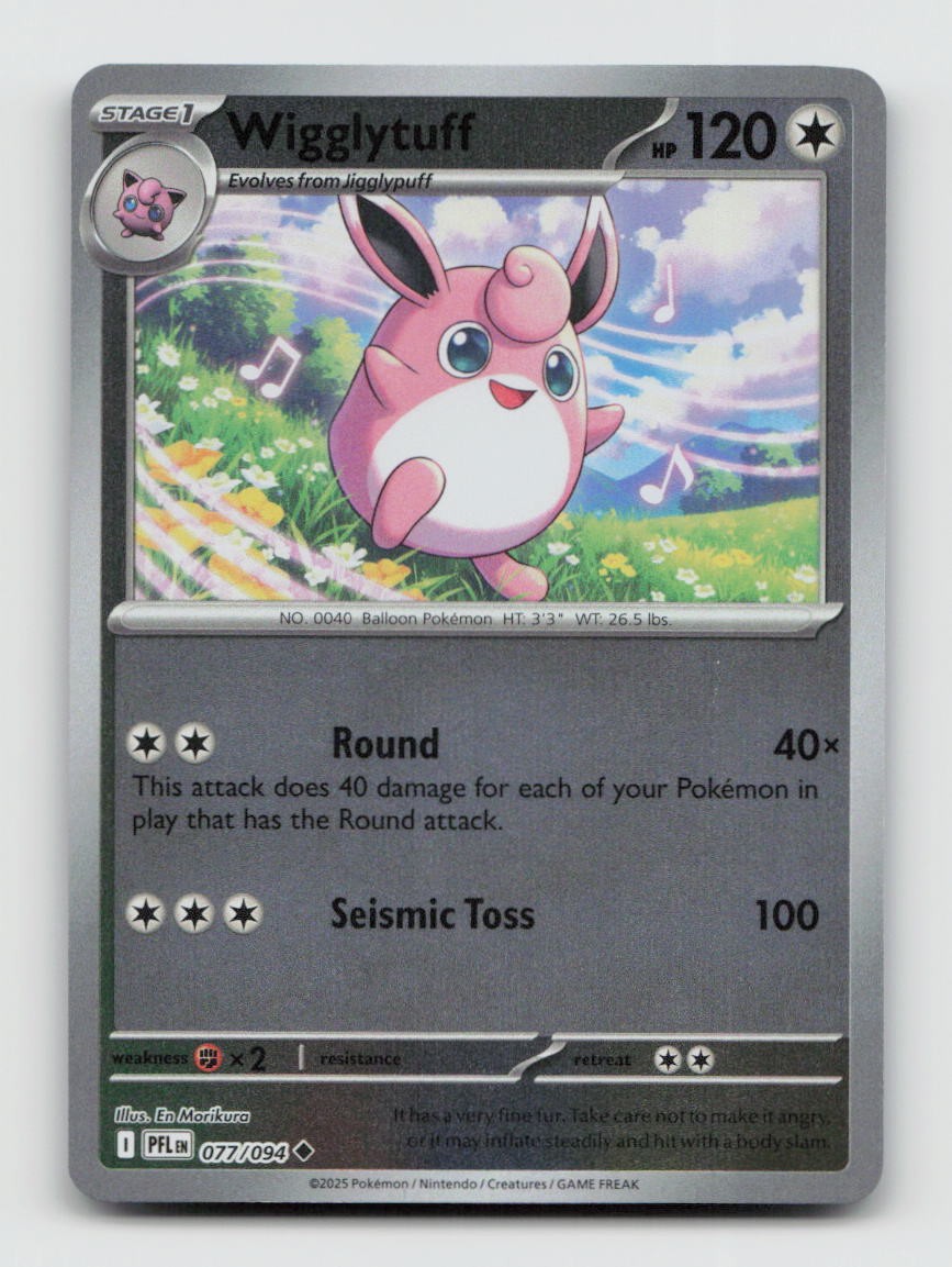 Wigglytuff 077/094 Uncommon PFL Phantasmal Flames Pokemon Reverse Holo NM/M