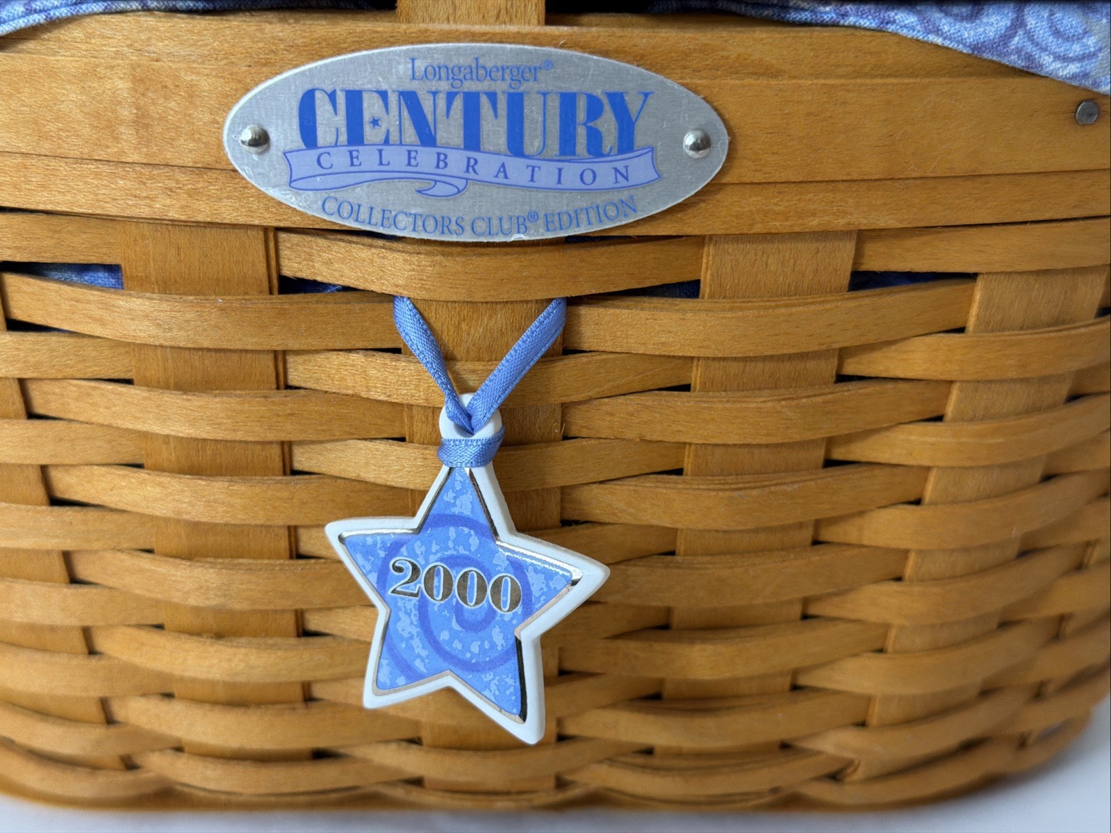 Longaberger 2000 Century Celebration Combo Hostess Basket Set (2 Sizes) W/ Lids