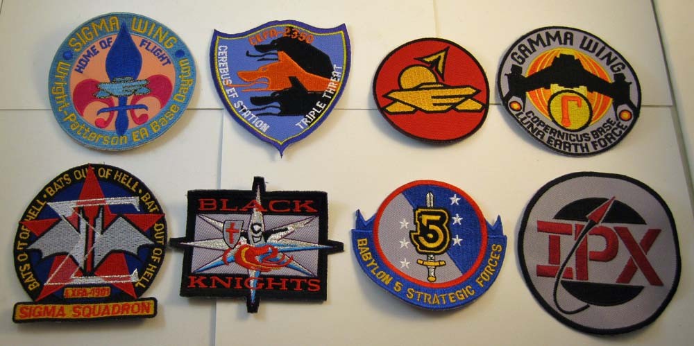 BABYLON 5 “Patch Set 2 (Set of 8: Squadrons) NEW OLD STOCK (NOS) 1998 FAN CLUB