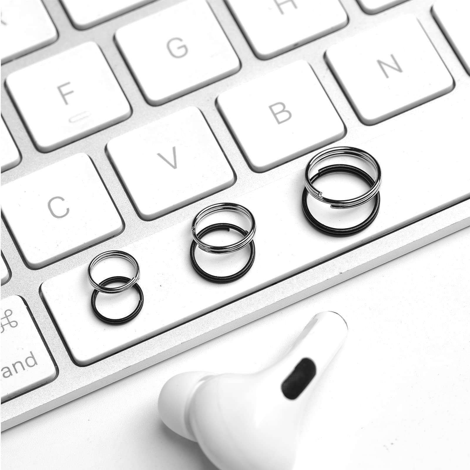 30 Pcs Mini Split Jump Rings Small Round Key Rings Connectors for Pendants