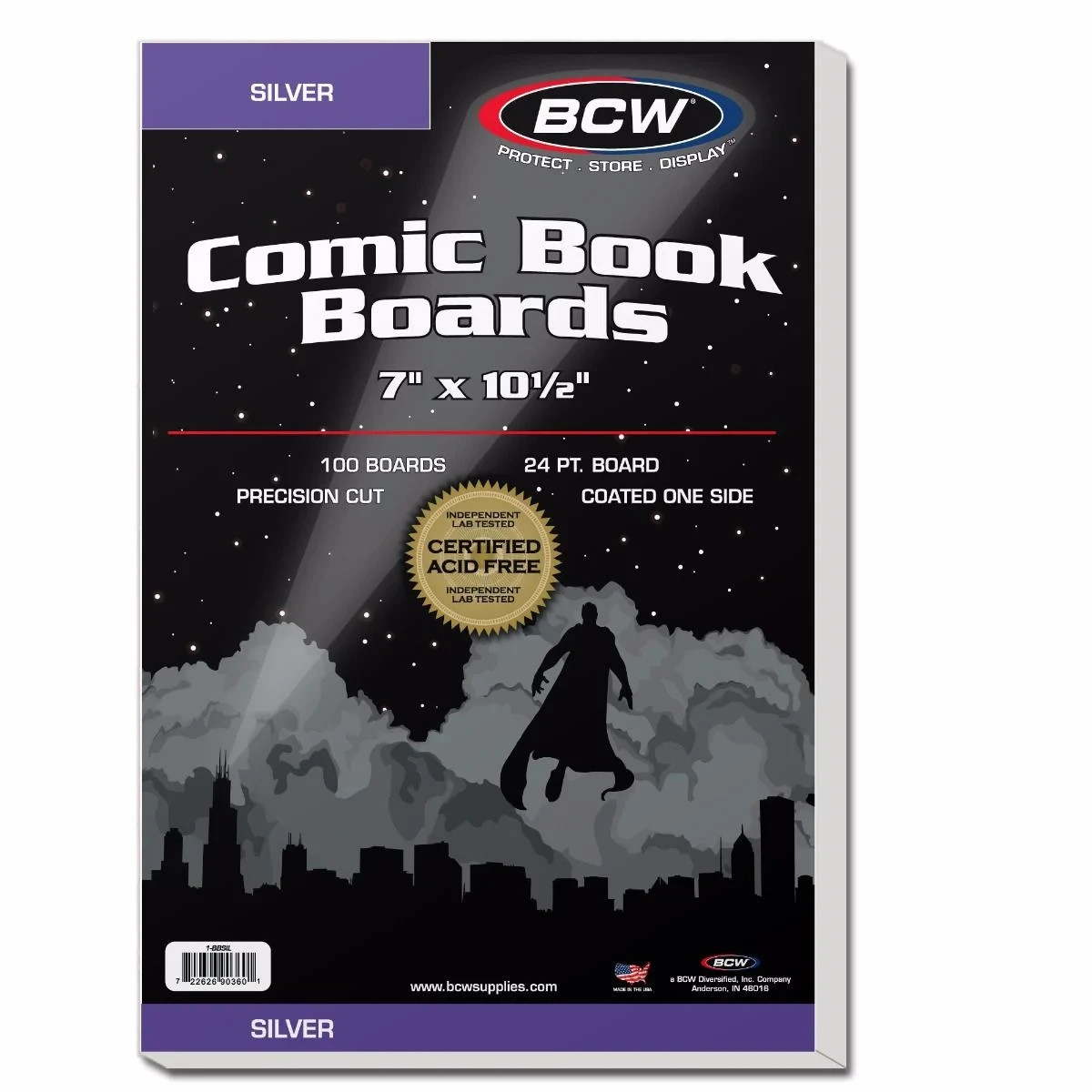 50 – BCW Archivals Regular / Silver 2-Mil Mylar Comic Book Bags & Board Set