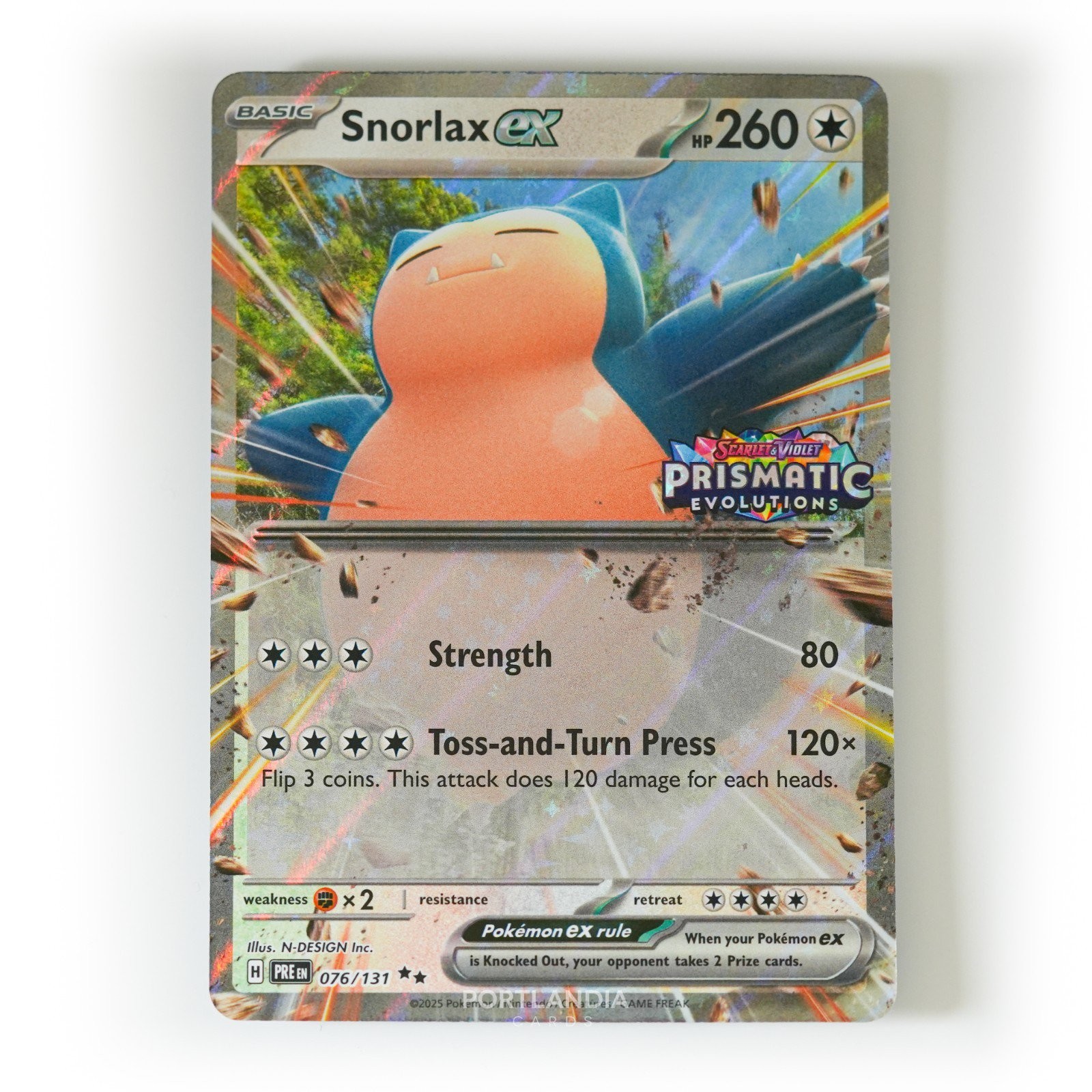 Pokemon – Snorlax ex – Stamped – 076/131 – SV Prismatic Evolutions – Promo Card