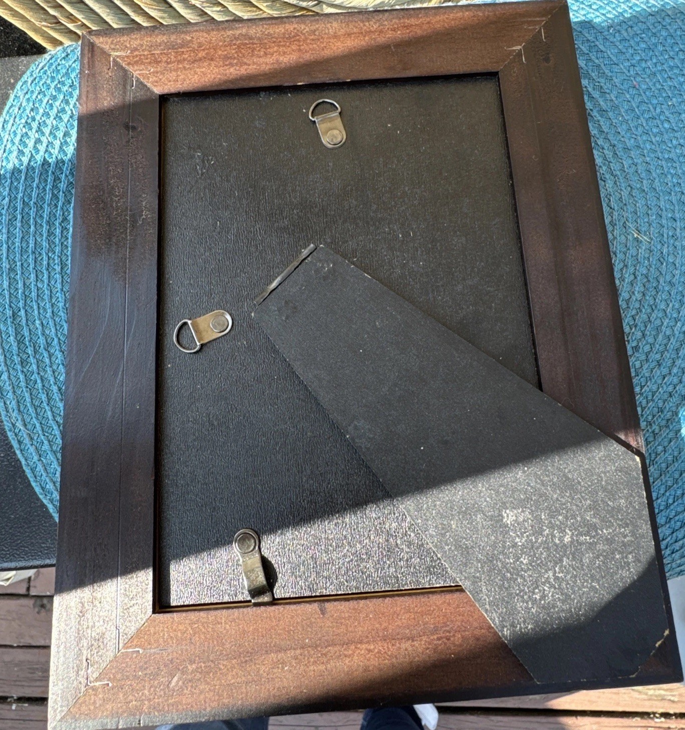VTg Solid Wood Rope Carved Frame Walnut Finish Hardwood For 5×7