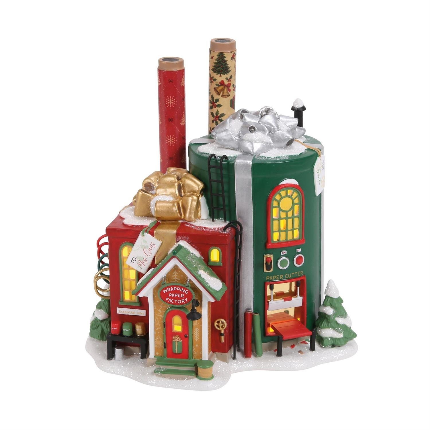 Dept 56 WRAPPING PAPER FACTORY North Pole Village 6018362 BRAND NEW