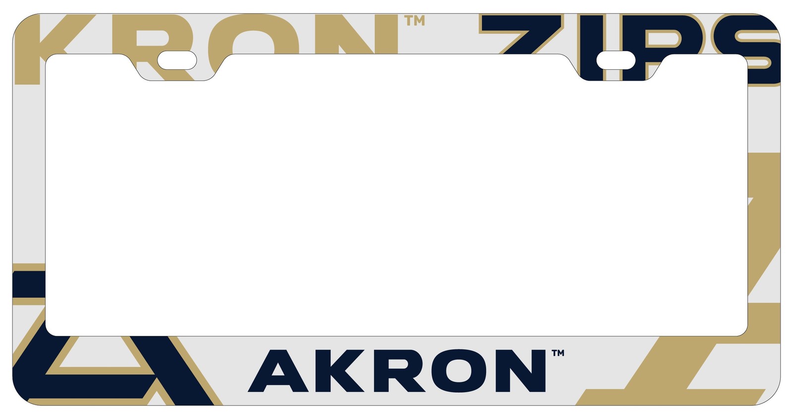 Akron Zips Offic. Lic. Collegiate License Plate Frame