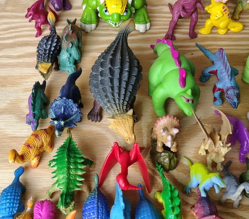 HUGE 75pc Dinosaur Prehistoric Mixed Modern Vintage Dino Figure Figurine Toy LOT