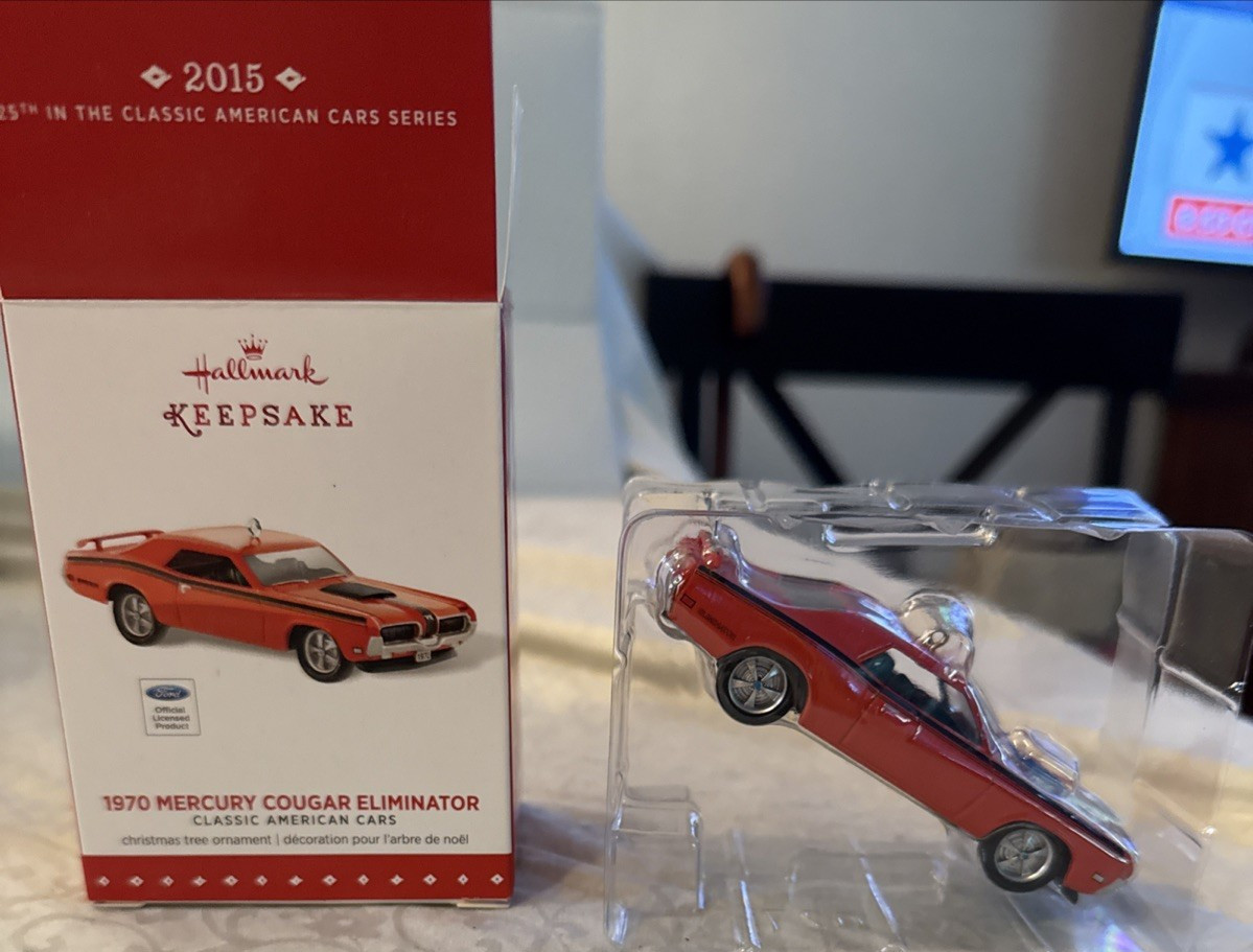 2015 Hallmark Keepsake 1970 Mercury Cougar Eliminator Ornament Die Cast NIB