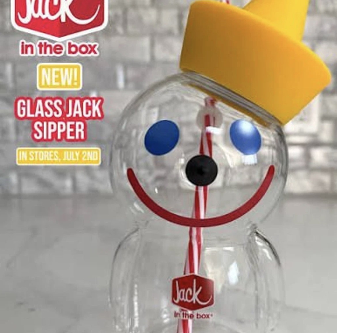 Limited Stock Jack in the Box Promotional Glass Jack Sipper Cup