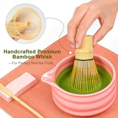 Matcha Whisk Set – 7-Piece Matcha Set & Complete Matcha Kit 7Pcs Playful Pink