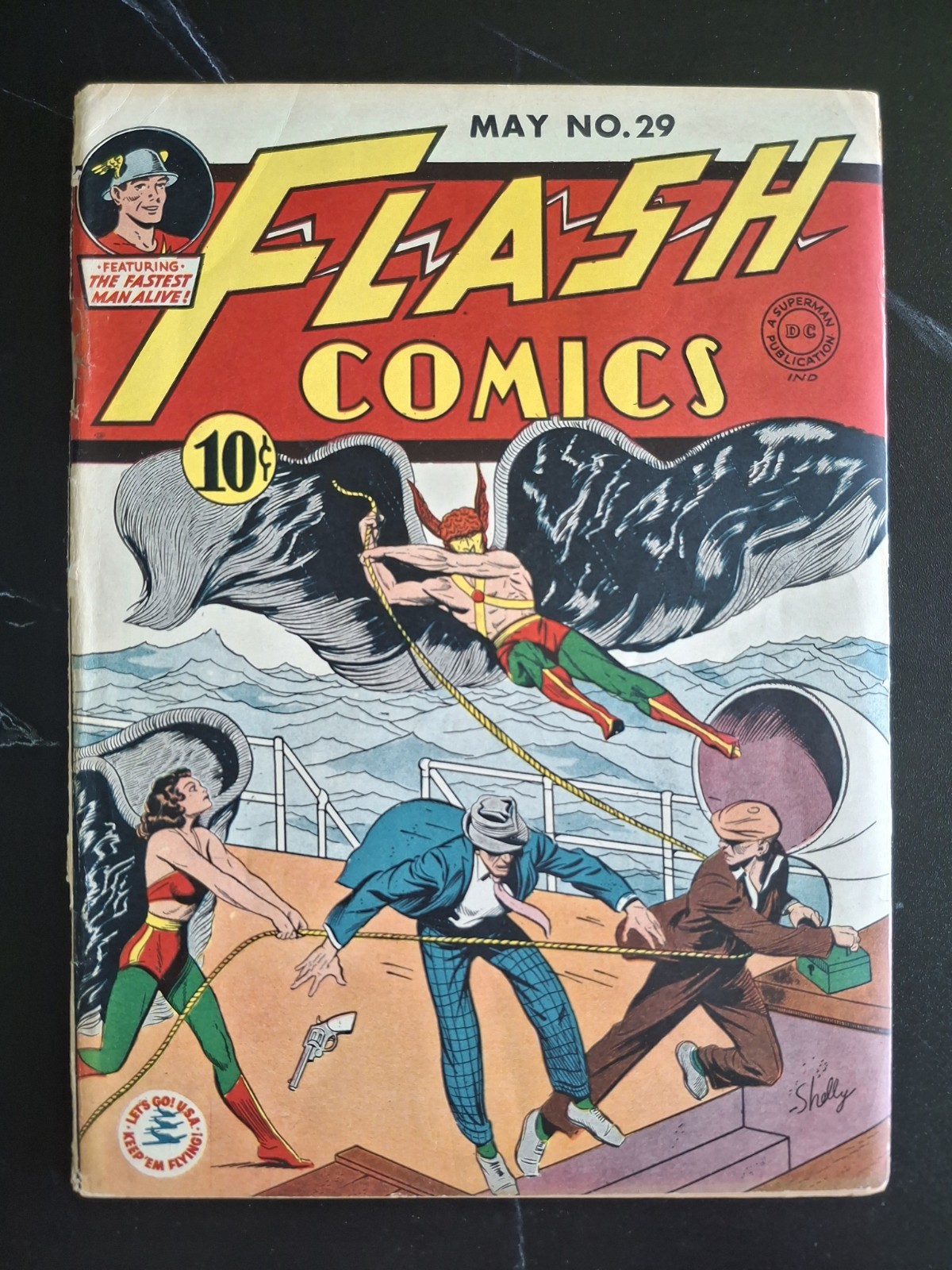 Flash Comics 27 DC 1942 Hawkman Hawkgirl Jay Garrick Flash Golden Age