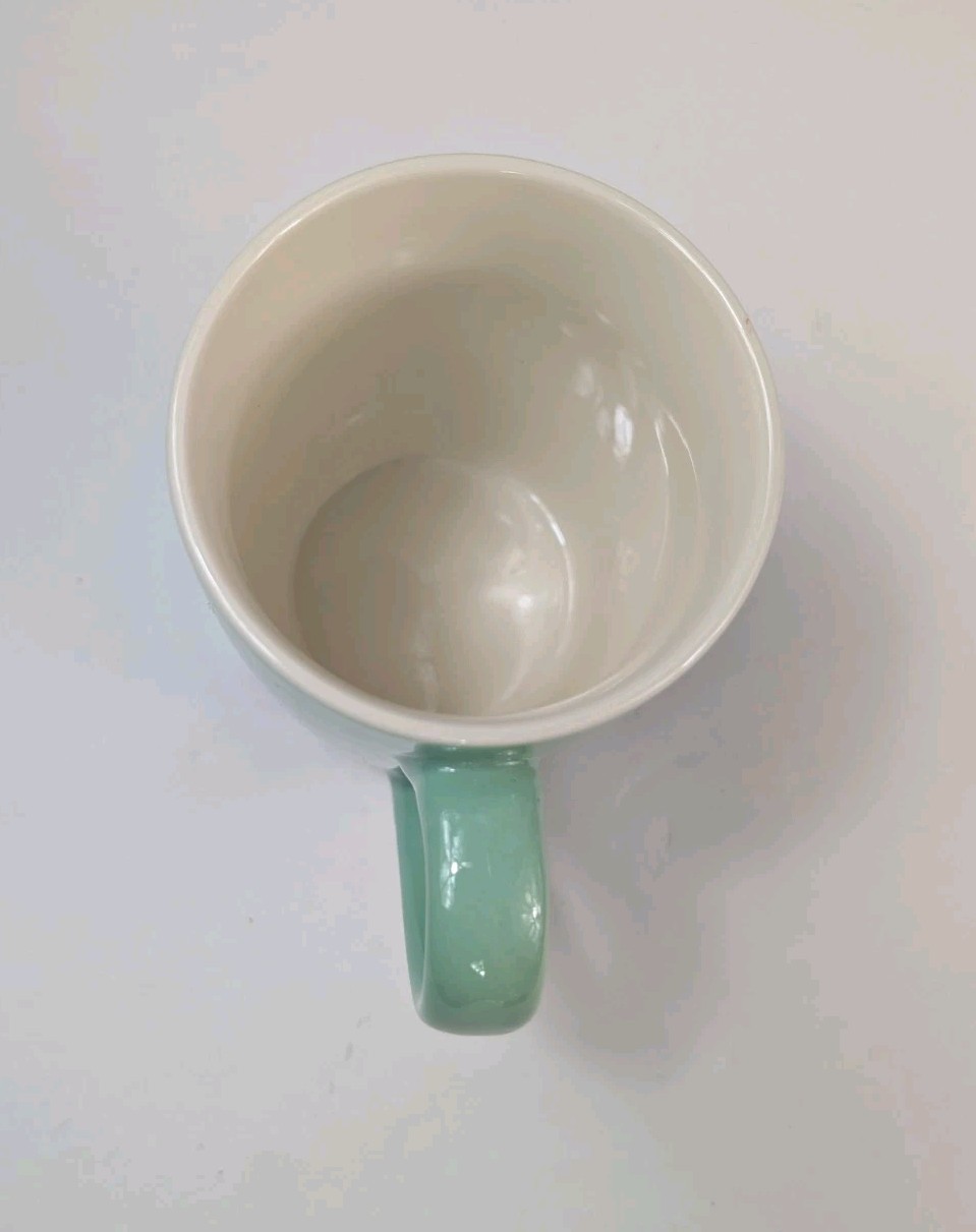 2021 Starbucks 10 Fl. Oz. Light Green Logo And Flowers Coffee Mug Tea Cup