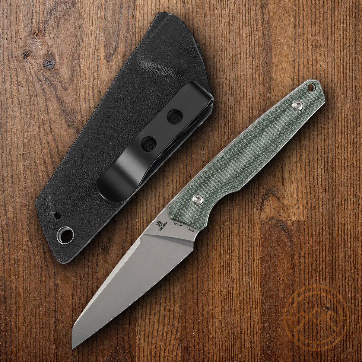 Tenable Knives Parr Fixed Knife 3.13″ 14C28N Sandvik Steel Blade Micarta Handle