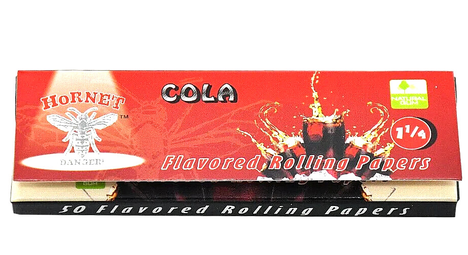 Cola Juicy Flavored 1 1/4 Rolling Papers by Hornet 50Lvs USA Shipped