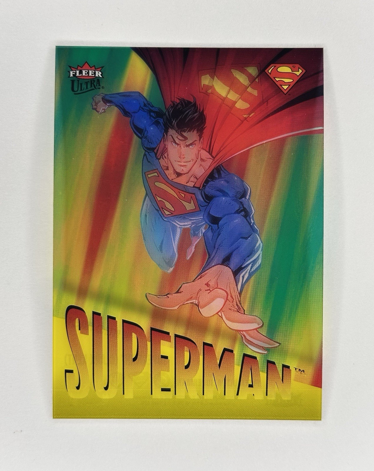 Fleer Ultra Superman SUPERMAN (CLARK KENT) ’95 Retro Yellow Acetate SSP #R-39