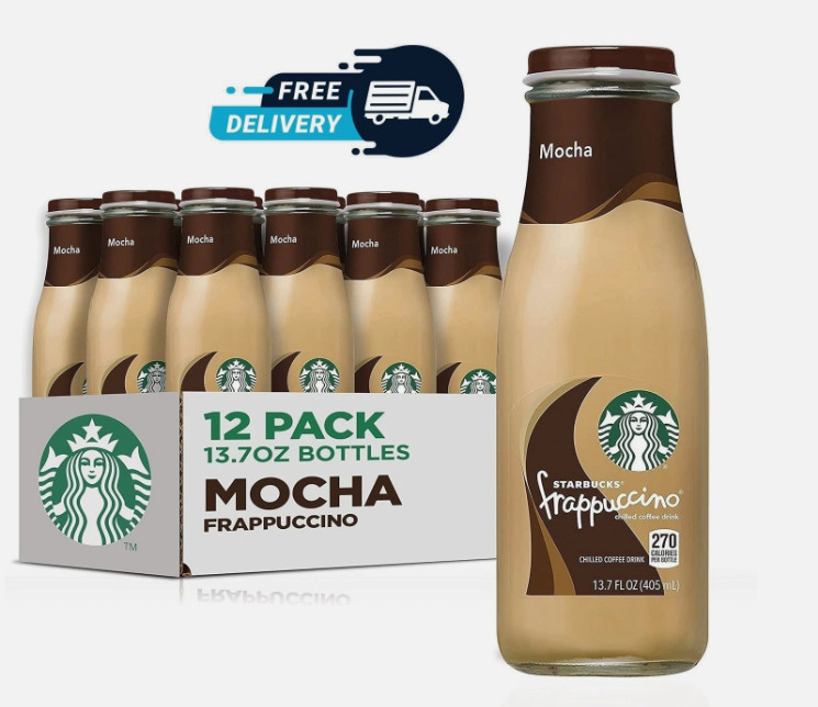 Starbucks Frappuccino Coffee Drink Mocha 13.7 fl oz Bottles (12 Pack) USA ……