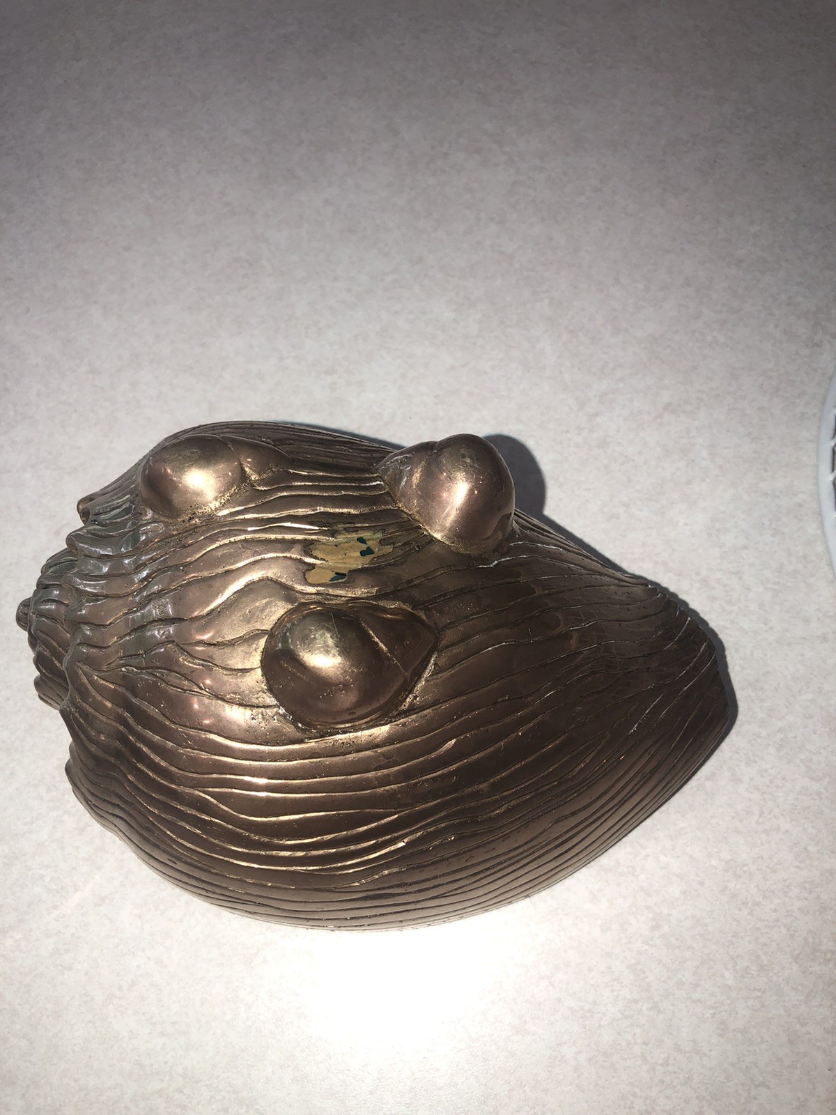 Vintage MCM BRASS CONCH Seashell Regency Style Planter, Sculpture, Decor Beach