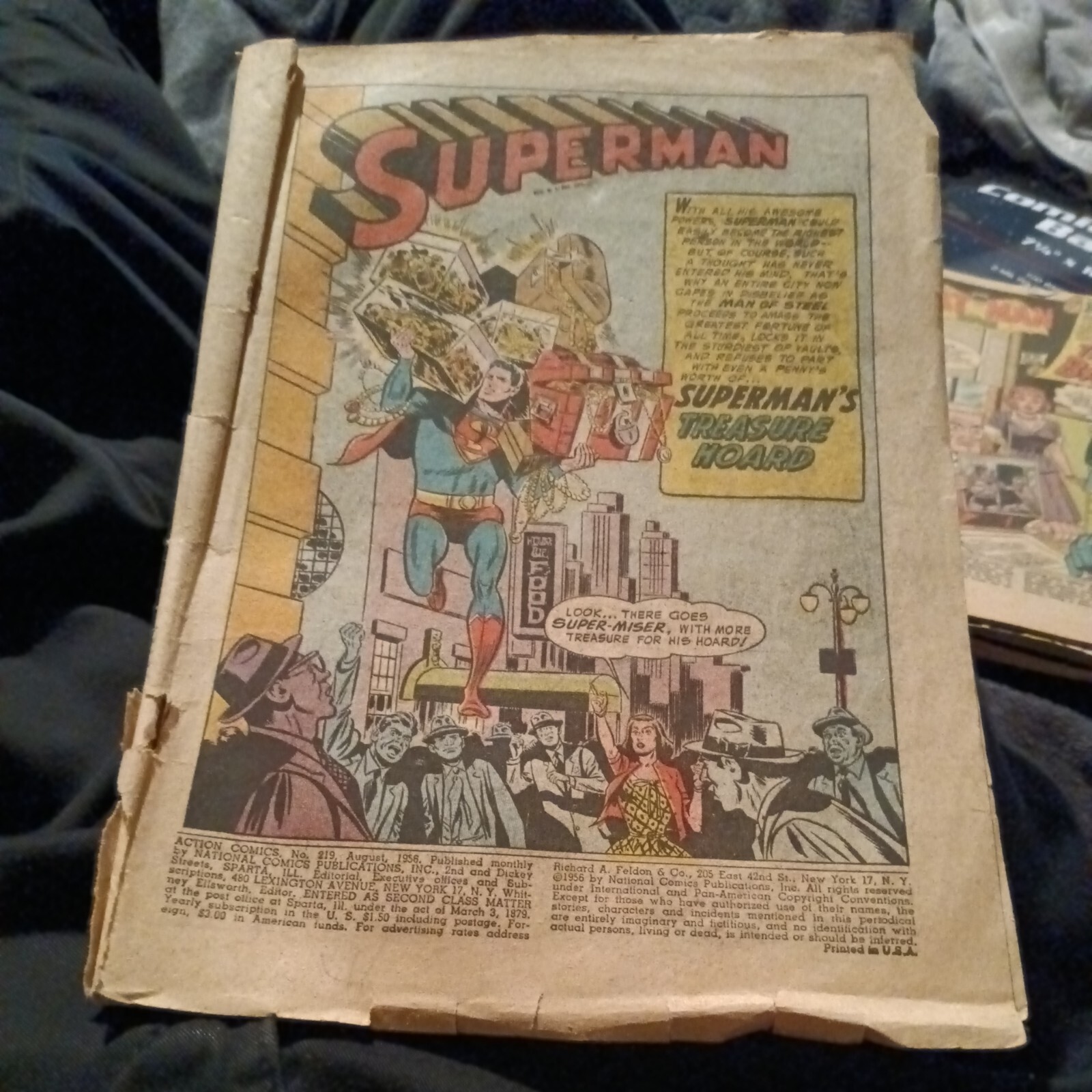 ACTION COMICS #219 Aug 1956 silver age superhero classic adventures of superman
