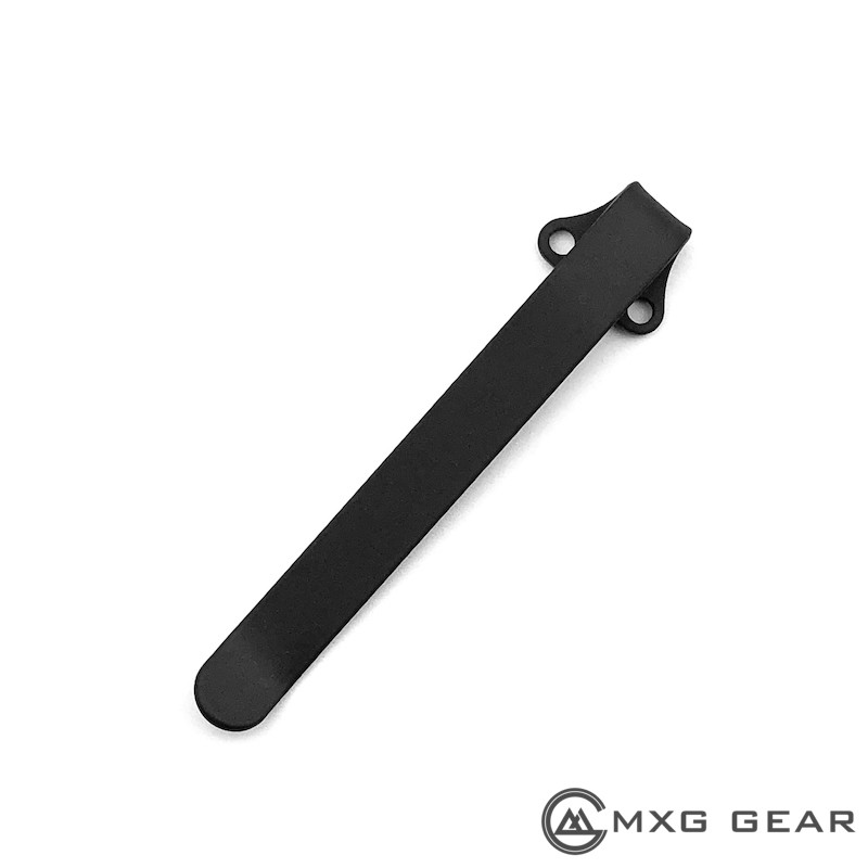 (Black) Titanium Deep Carry Pocket Clip For Zero Tolerance ZT0566 ZT0566CF