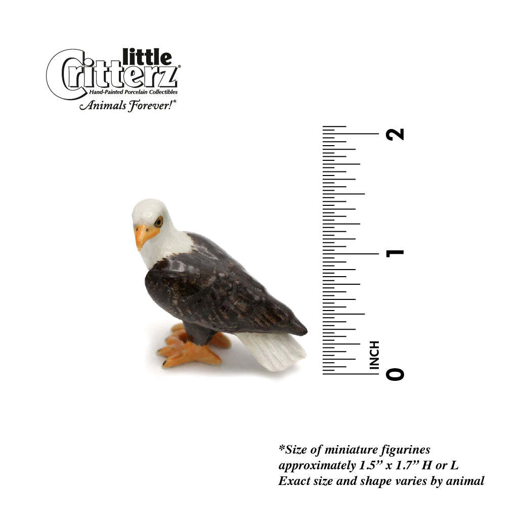 Little Critterz Eagle – Bald Eagle “Freedom” – Miniature Porcelain Figurine