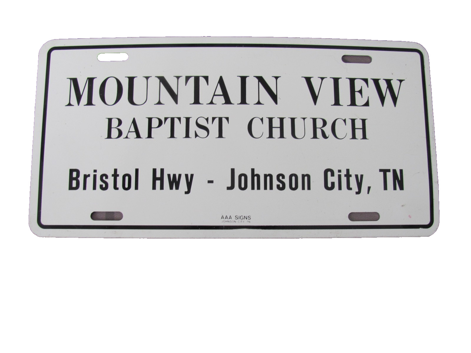 advertising metal license plate