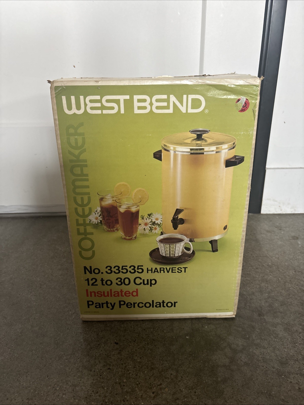 Vintage West Bend 58030 Party Perk Coffee Percolator Dispenser 12-30 Cups, Works