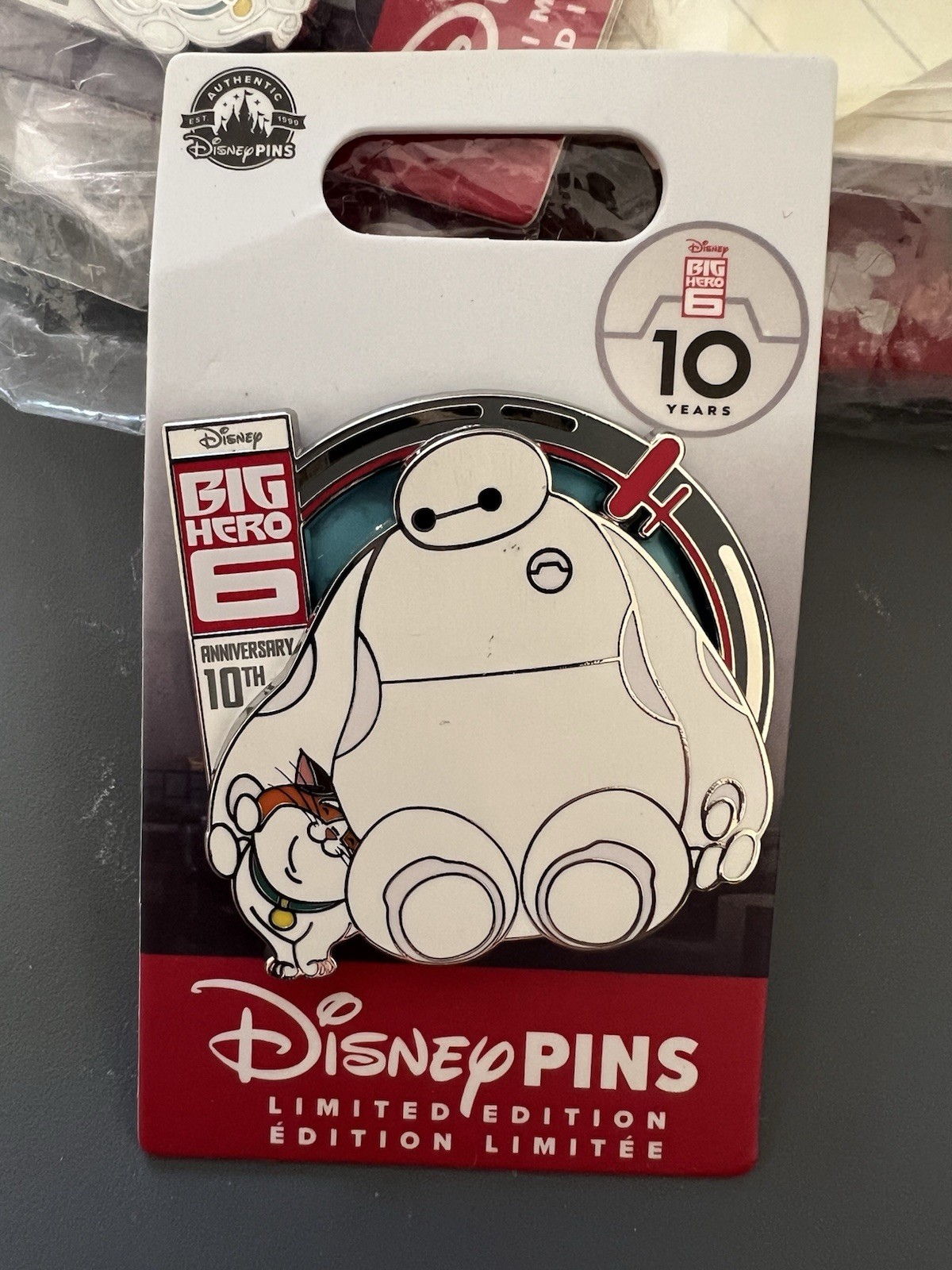 Disney Pin Big Hero 6 10th Anniversary Baymax Mochi LE 2400
