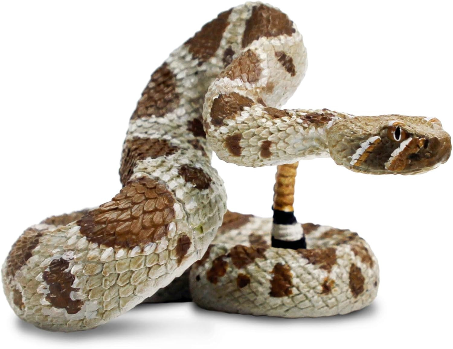 Western Diamondback Rattlesnake Figurine – Realistic 5.75″ Model