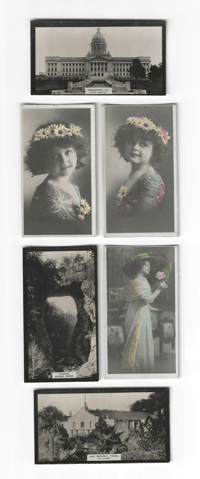 1910’s T119 Liggett & Myers Tobacco Cards – Piedmont Views & Girls – 6 Different