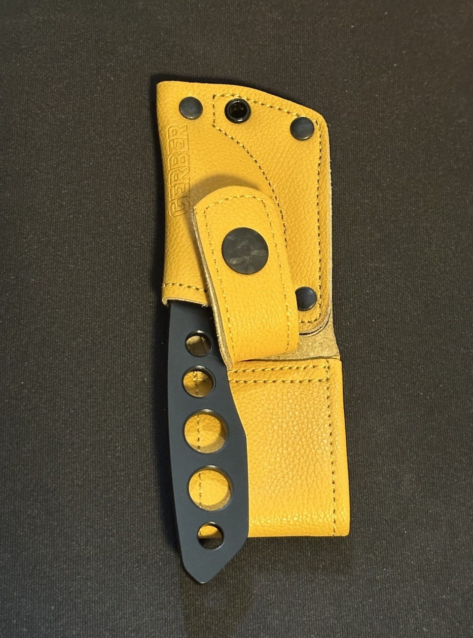 Gerber Dibs Fixed Blade Knife Leather Sheath 2.5″ 440A SS Blade 2.2 OZ