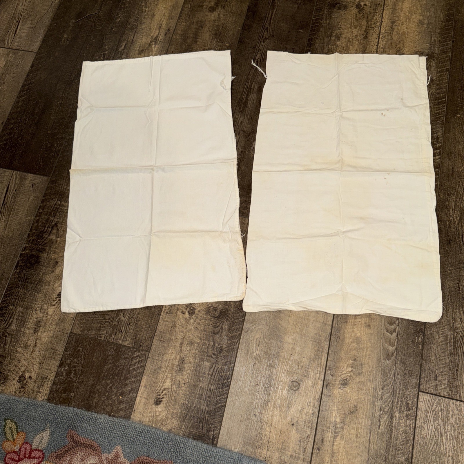 2 Vintage Feed Sack Both 34×22 Inches