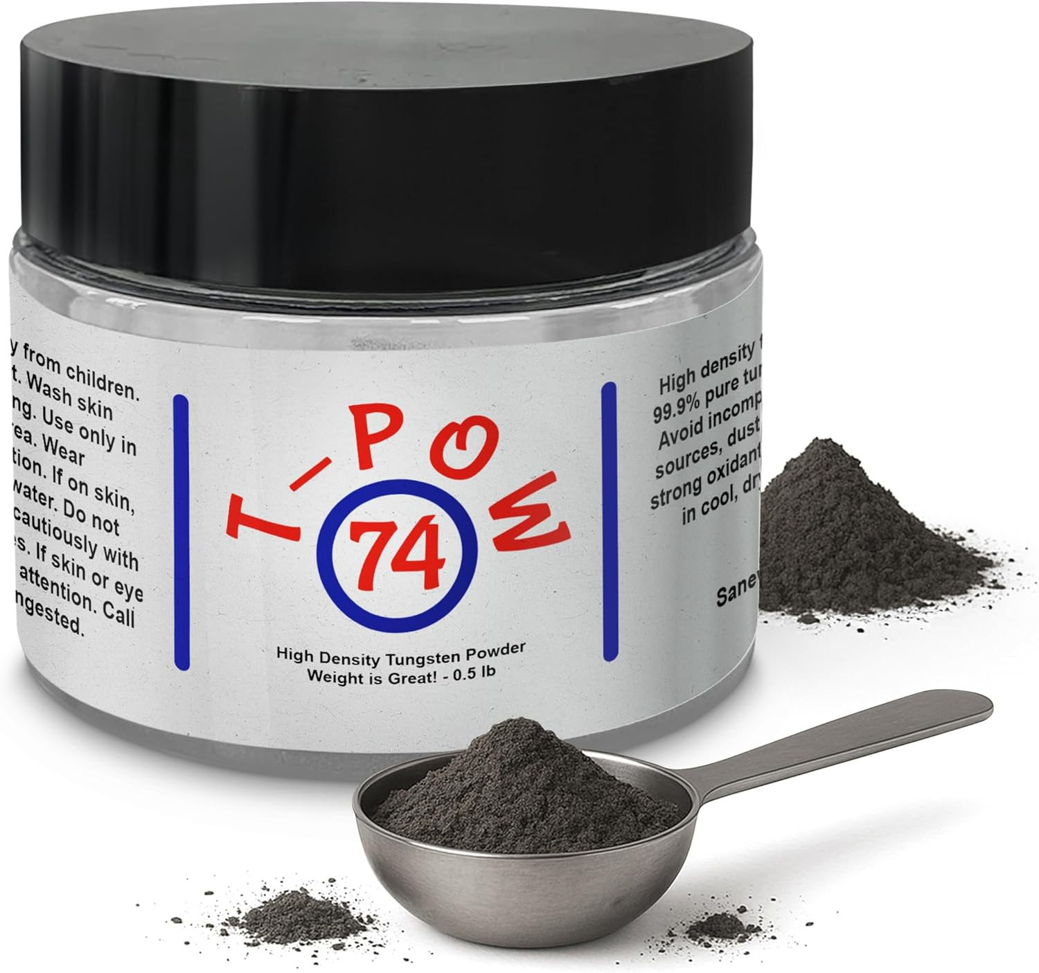 Tungsten Powder, High Density, over 99.9% Purity, 0.5 Lb