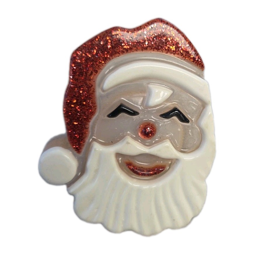 Vintage Santa Claus Plug-In Night Light – Working! MCM Lucite Christmas