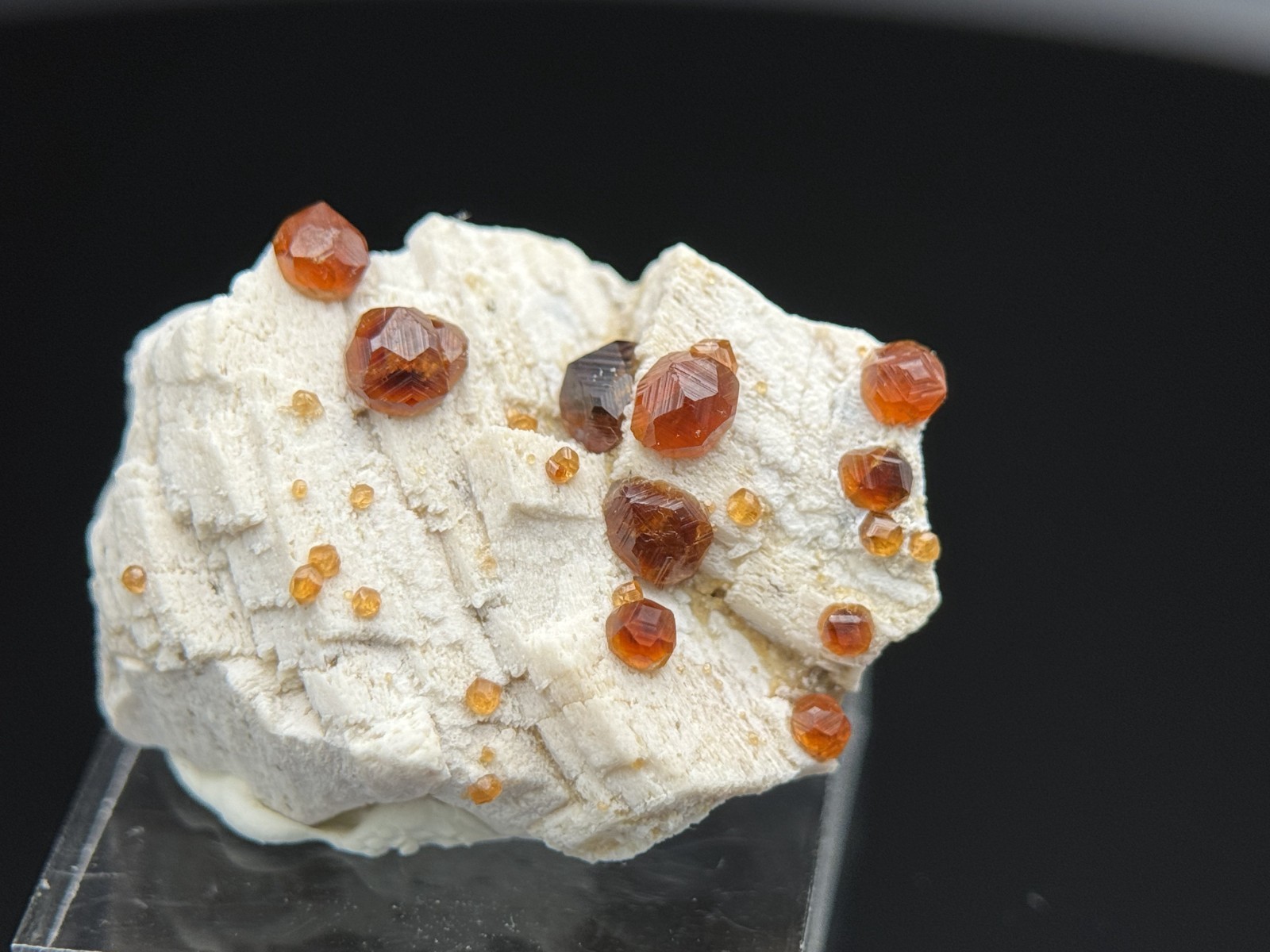 INSANE GROWTH STRIATIONS ON MULTICOLORED SPESSARTINE GARNET: Fujian China