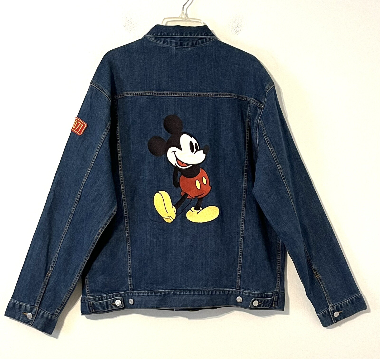 Mickey Mouse Denim Jacket for Adults (Unisex) Size XL Walt Disney World 1971