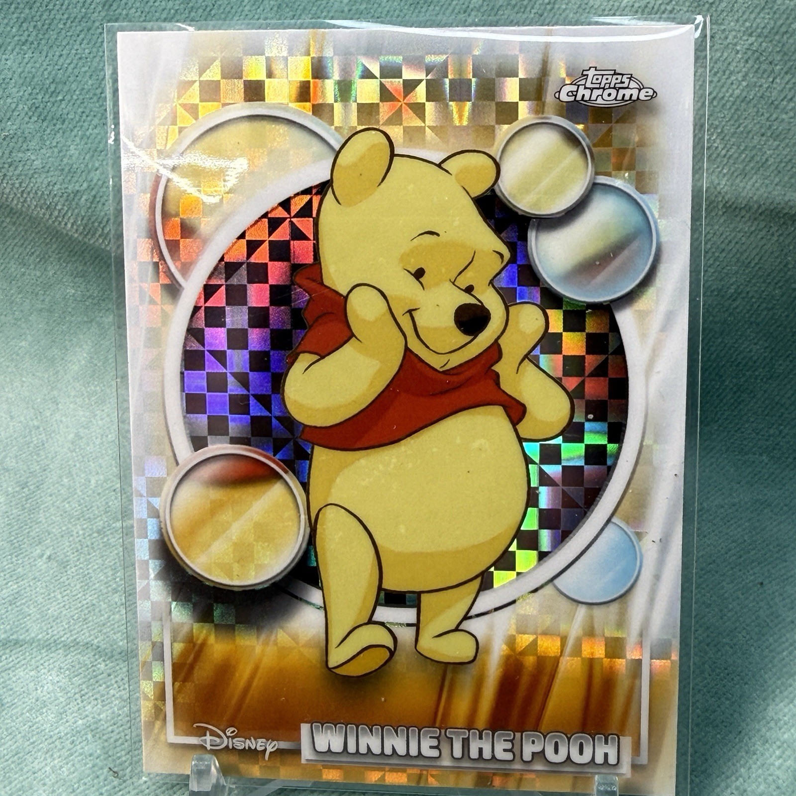 RARE! 2026 Topps Chrome Disney Winnie the Pooh #100 X-Fractor Parallel
